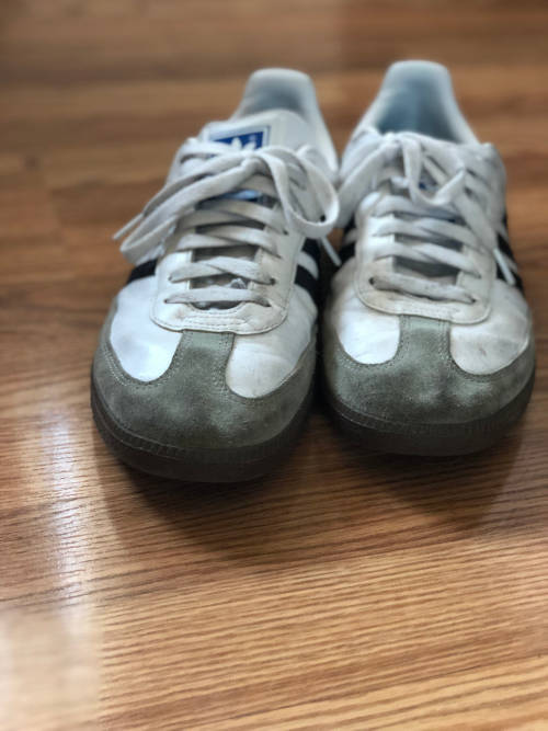 white samba shoes